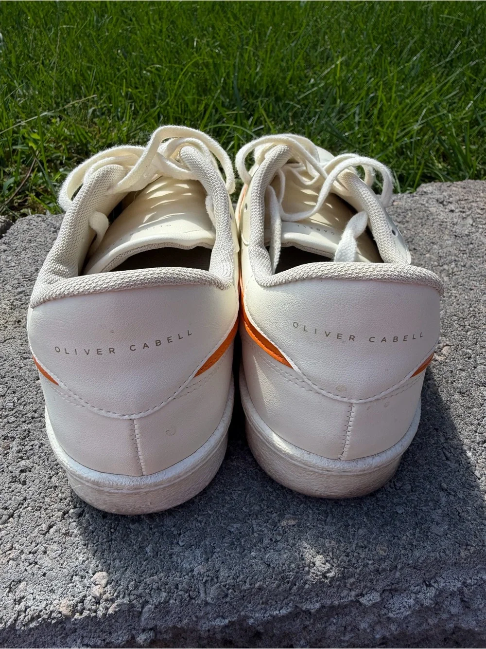 Oliver Cabell Vegan 481 Starfish Cream Orange Sneakers Size 44